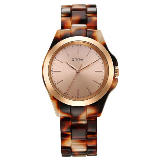 Titan, Women, Analog, Watch, Gold Dial, 95205KP01