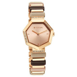 Titan Glitz Women's Watch Rose Gold Dial with Metal & Plastic Band, 95207WD01