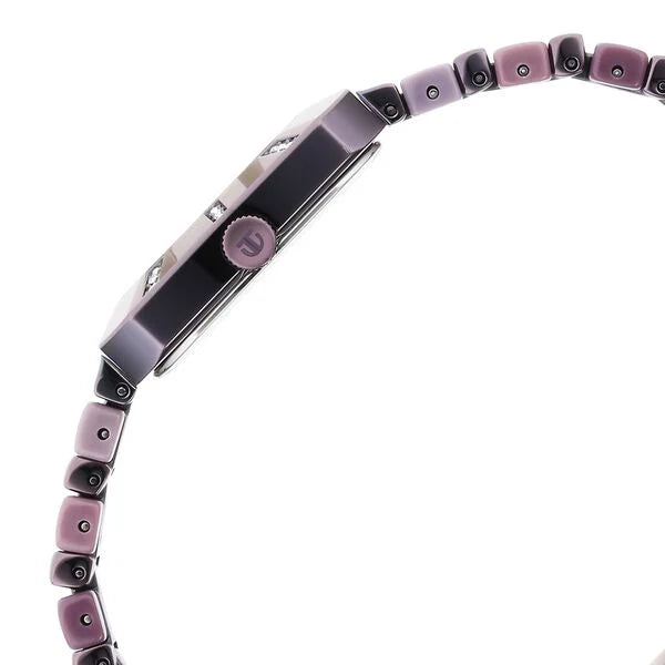 Titan Glitz Women's Watch Purple Dial with Metal & Plastic Band, 95208QD01