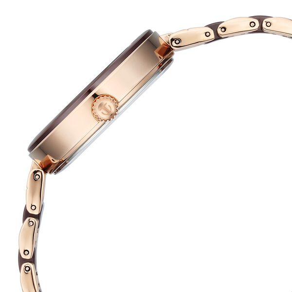Titan Purple Ceramics Women's Watch Analog Mother of Pearl Dial with Steel & Ceramic Band, 95214KD03