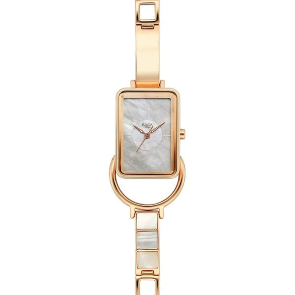 Titan Raga Power Pearls Women's Watch Analog Mother Of Pearl Dial With Rose Gold Stainless Steel  Band, 95223WM01