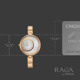 Titan Women's Raga Power Pearls Analog Watch Mother Of Pearl Dial With Rose Gold Metal Band, 95224WM02F