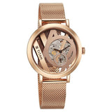 Titan Purple Abstract Women's Watch Analog Rose Gold Dial with Mesh Band, 95228WM01
