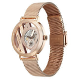 Titan Purple Abstract Women's Watch Analog Rose Gold Dial with Mesh Band, 95228WM01