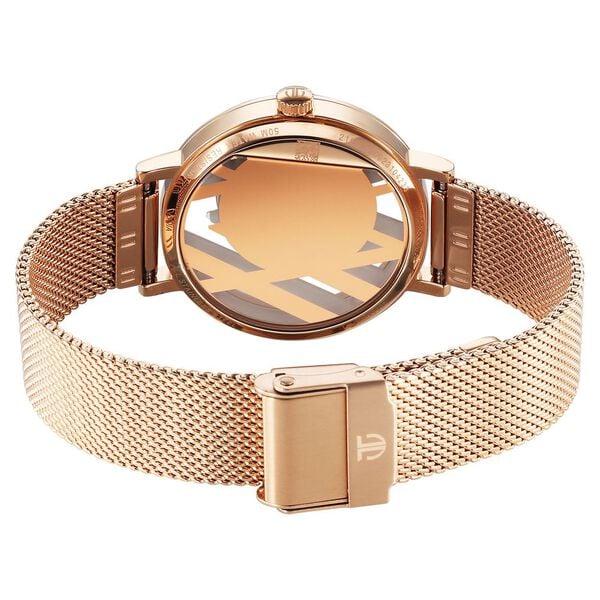 Titan Purple Abstract Women's Watch Analog Rose Gold Dial with Mesh Band, 95228WM01