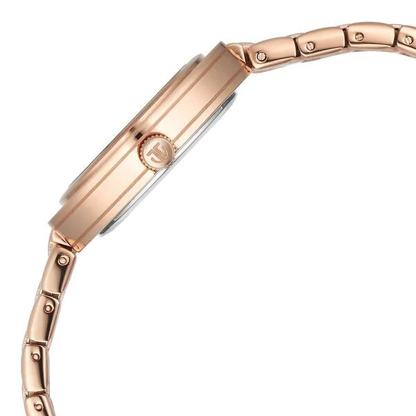 Titan Purple Abstract Women's Watch Analog Pink Dial with Rose Gold Stainless Steel Band, 95231WM01