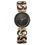 Titan Raga Power Pearls Women's Analog Watch Black Pearl Dial With Rose Gold Stainless Steel Band, 95233WM02
