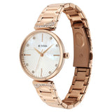Titan Purple Women's Analog Watch Black Mother Of Pearl Dial With Gold Stainless Steel Band, 95237WM01