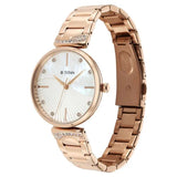 Titan Purple Women's Analog Watch Black Mother Of Pearl Dial With Gold Stainless Steel Band, 95237WM01