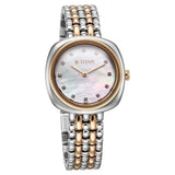 Titan Aura Women's Watch Analog Mother Of Pearl Dial with Rose Gold Stainless Steel Band, 95241KM01