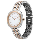 Titan Aura Women's Watch Analog Mother Of Pearl Dial with Rose Gold Stainless Steel Band, 95241KM01