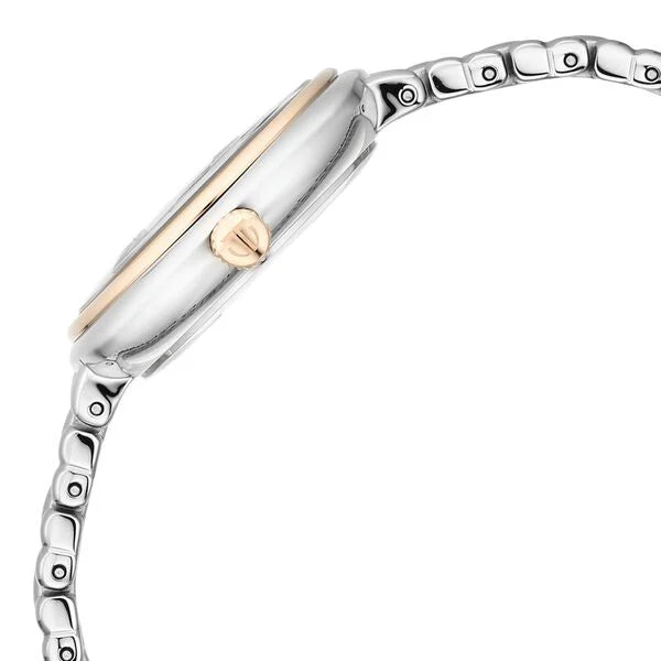 Titan Aura Women's Watch Analog Mother Of Pearl Dial with Rose Gold Stainless Steel Band, 95241KM01