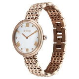 Titan Aura Women's Watch Analog Mother of Pearl Dial with Rose Gold Stainless Steel Band, 95243WM01