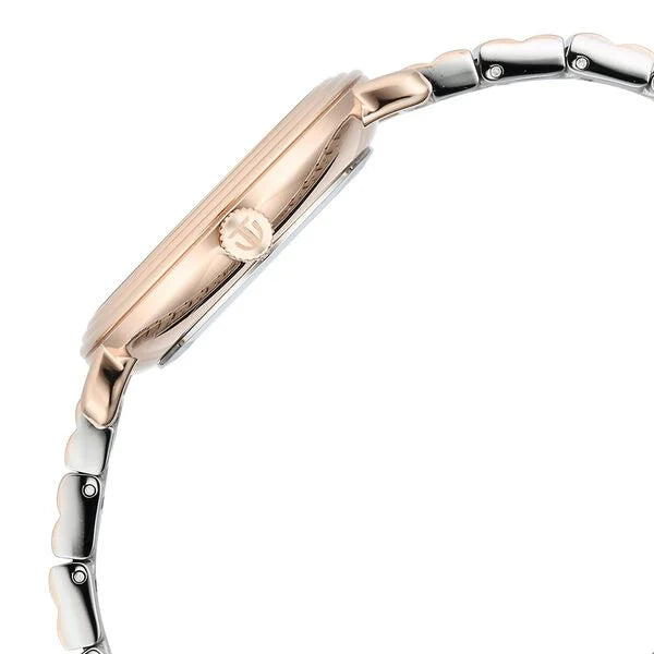 Titan Aura Women's Watch Analog Silver Dial with Two-Toned Stainless Steel Band, 95244KM01