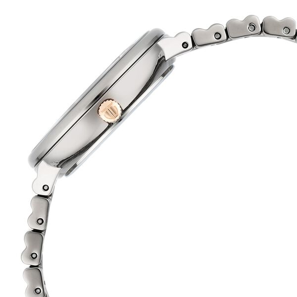 Titan Aura Women's Watch Analog Purple Dial with Silver Stainless Steel Band, 95245KM01