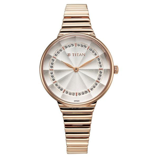Titan, Women, Analog, Watch, Silver Dial, Stainless steel Strap, 95245WM02