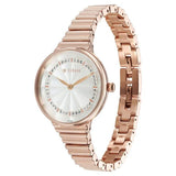 Titan Aura Women's Watch Analog Silver Dial with Rose Gold Stainless Steel Band, 95245WM02