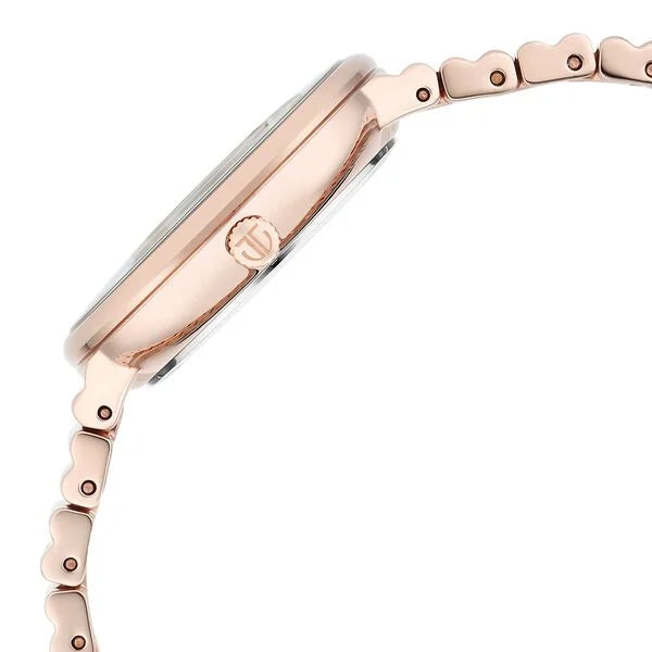 Titan Aura Women's Watch Analog Silver Dial with Rose Gold Stainless Steel Band, 95245WM02