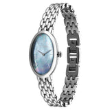 Titan Aura Women's Watch Analog Mother of Pearl Dial with Silver Stainless Steel Band, 95246SM01