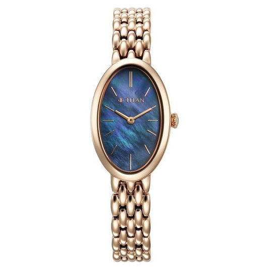 Titan, Women, Analog, Watch, Mother of pearl Dial, Stainless steel Strap, 95246WM01