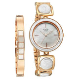 Titan Raga Women's Quartz Analog Watch, Titan Raga Women Analog Mother Of Pearl Dial, Rose Gold Stainless Steel Strap, TI-95250WM02