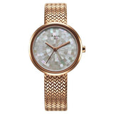 Titan Raga Women's Watch Analog Mother of Pearl Dial with Rose Gold Stainless Steel Band, 95253WM02