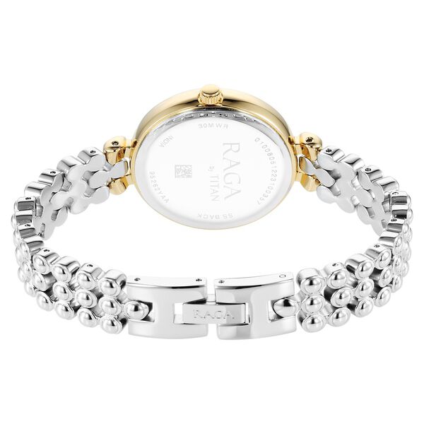 Titan Raga Showstopper Women's Watch Analog Silver Dial with Two-Toned Stainless Steel Band, 95262BM01