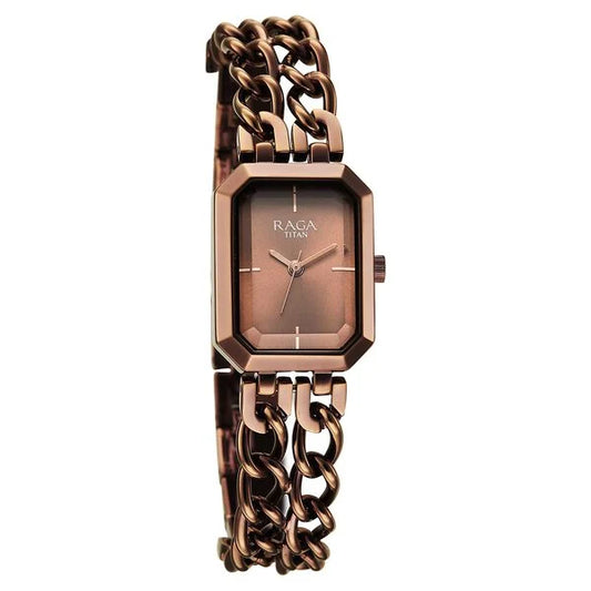 Titan, Men's, Analog Watch, Brown Dial, with Stainless Steel Band, TI-95283QM01
