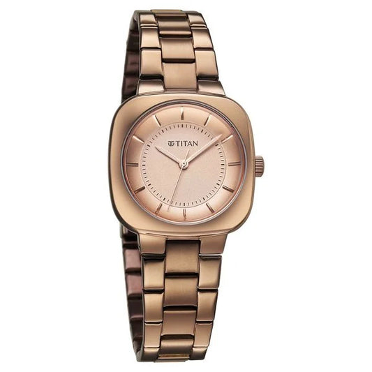 Titan, Men's, Analog Watch, Brown Dial, with Stainless Steel Band, TI-95296QM01
