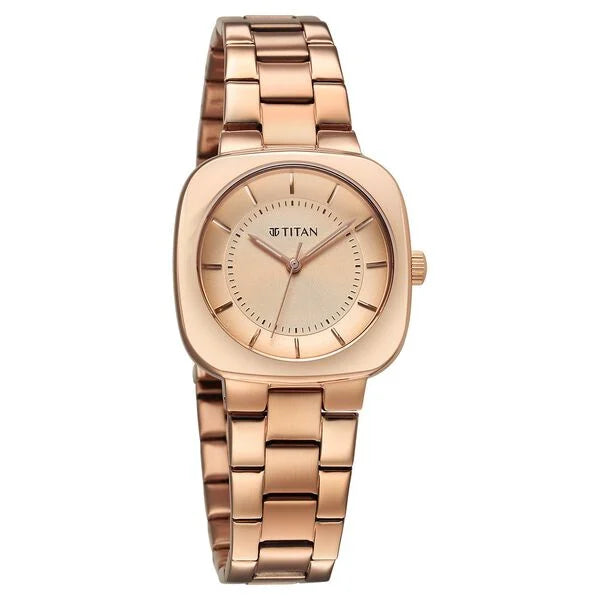 Titan Horizon Women's Watch Analog Rose Gold Dial & Stainless Steel Band, 95296WM01