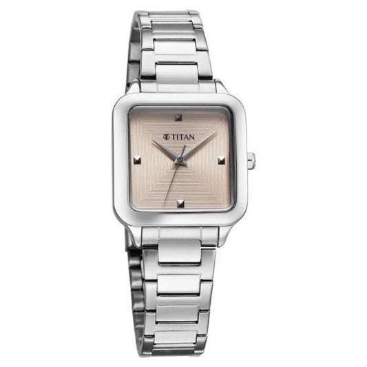 Titan, Women, Analog, Watch, Pink Dial, Stainless steel Strap, 95297SM01