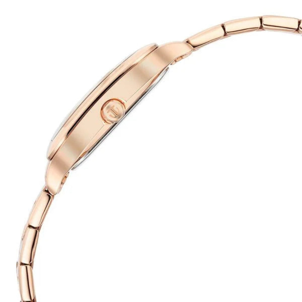 Titan Horizon Women's Watch Analog White Dial with Rose Gold Stainless Steel Band, 95297WM01