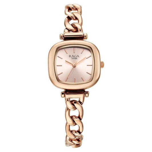 Titan, Women, Analog, Watch, Gold Dial, Stainless steel Strap, 95302WM01