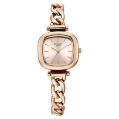 Titan Raga Showstopper Women's Watch Analog Rose Gold Dial with Rose Gold Stainless Steel Band, 95302WM01