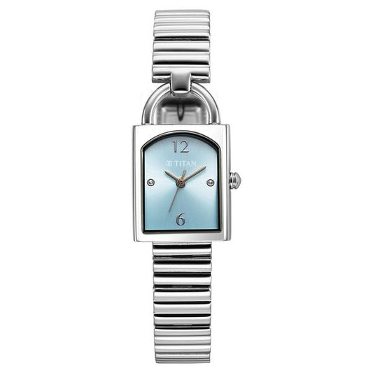 Titan, Women, Analog, Watch, Blue Dial, Stainless steel Strap, 95303SM01