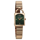 Titan Metro Women's Watch Analog Green Dial with Rose Gold Stainless Steel Band, 95303WM01