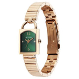 Titan Metro Women's Watch Analog Green Dial with Rose Gold Stainless Steel Band, 95303WM01