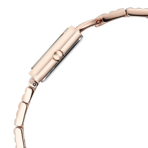 Titan Metro Women's Watch Analog Green Dial with Rose Gold Stainless Steel Band, 95303WM01
