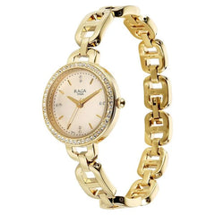 Titan Raga Showstopper Women's Watch Analog Beige Dial with Gold Stainless Steel Band, 95305YM01