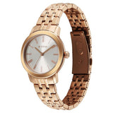 Titan Metro Women's Watch Analog Silver Dial with Rose Gold Stainless Steel Band, 95312WM01