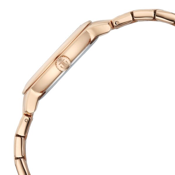 Titan Metro Women's Watch Analog Silver Dial with Rose Gold Stainless Steel Band, 95312WM01