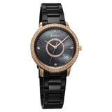 Titan Glamour Quartz Analog Women's Watch With Black Dial and Black Stainless Steel Strap,95314KM01