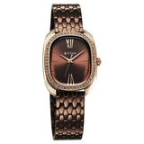 Titan Glamour Quartz Women's Analog Brown Dial Brown Stainless Steel Strap Watch 95317KM01