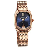 Titan Workwear Women's Watch Analog Blue Dial with Rose Gold Stainless Steel Band, 95317WM01