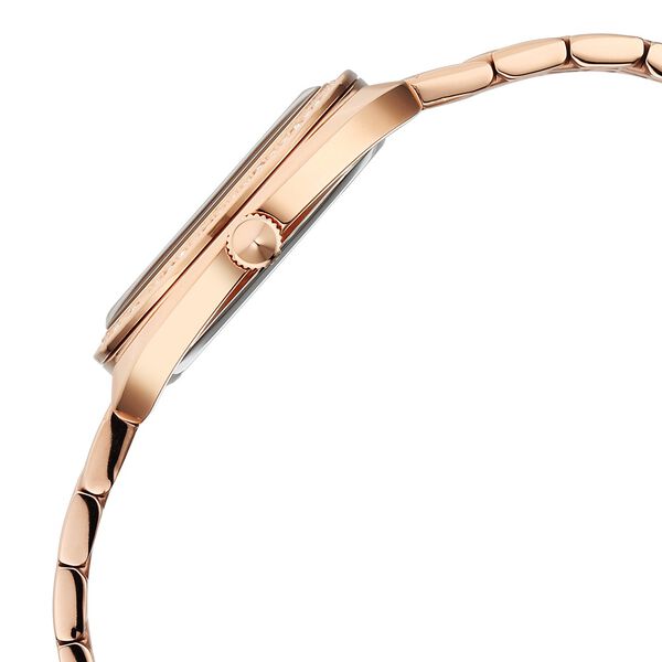 Titan Workwear Women's Watch Analog Blue Dial with Rose Gold Stainless Steel Band, 95317WM01