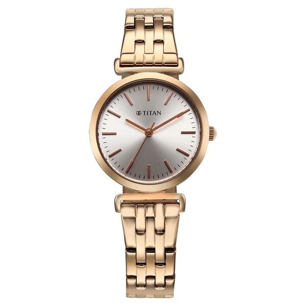 Titan Workmode Quartz Analog Women's watch with Silver Dial and Stainless Steel Strap, 95321WM01