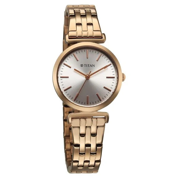 Titan Workmode Quartz Analog Women's watch with Silver Dial and Stainless Steel Strap, 95321WM01
