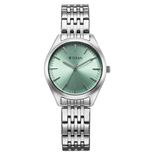 Titan, Men's, Analog Watch, Green Dial, with Stainless Steel Band, TI-95322SM01