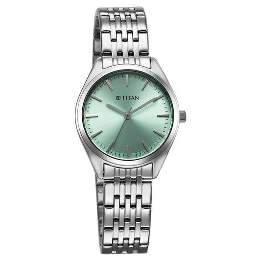 Titan, Men's, Analog Watch, Green Dial, with Stainless Steel Band, TI-95322SM01