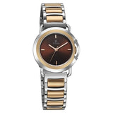 Titan Workwear Women's Watch Analog Brown Dial with Two Toned Stainless Steel Band, 95324KM01